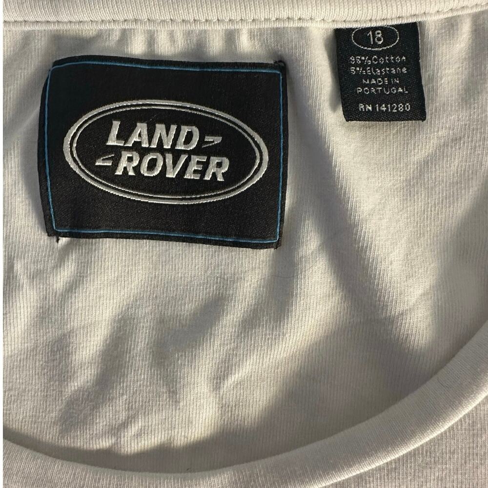 Land Rover Union Jack Graphic Tee British Y2K White T-Shirt Women’s S - Picture 5 of 9